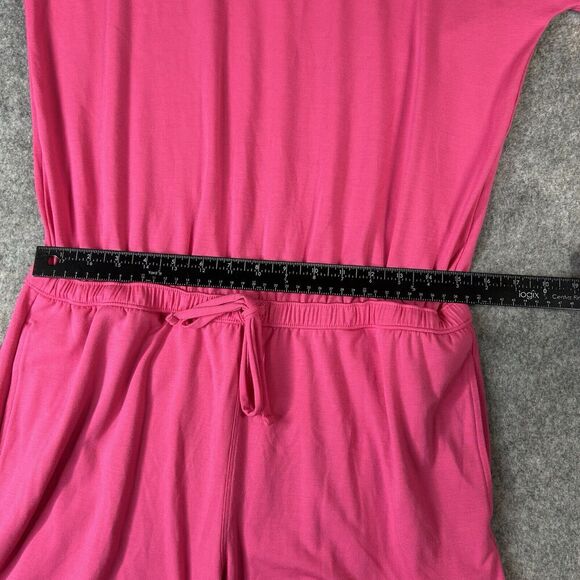 Columbia PFG Romper Womens Medium Pink Short Sleeves Drawstring Waist Casual - Picture 7 of 11